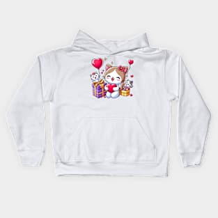 Valentine's Cartoon Delights T-Shirt Kids Hoodie